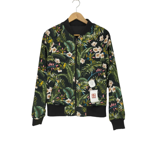 エイチアンドエム H&M ボタニカルデザインリバーシブルブルゾン メンズ XS