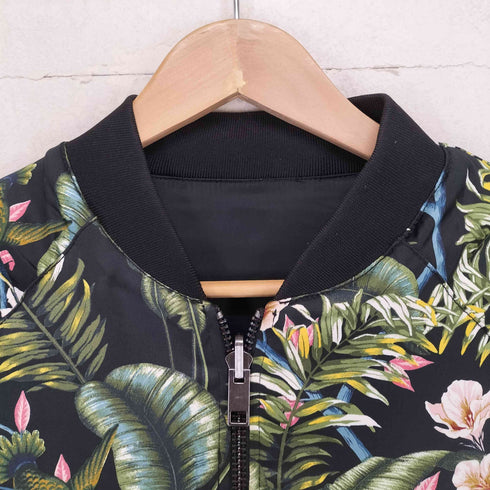 エイチアンドエム H&M ボタニカルデザインリバーシブルブルゾン メンズ XS