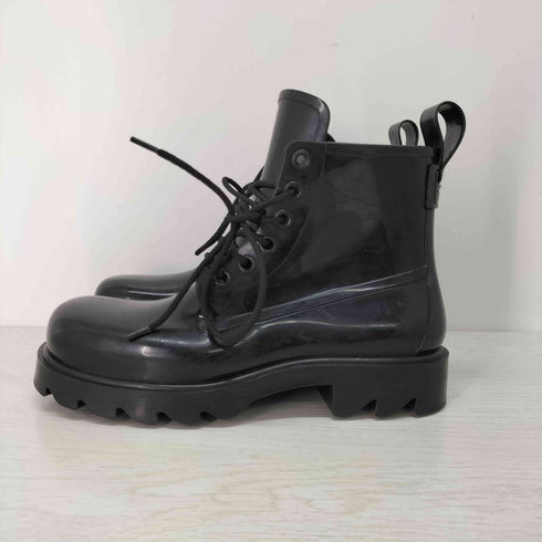 ボッテガヴェネタ BOTTEGA VENETA Stride ストライド レースアップ ラバー レインブーツ メンズ EUR:40