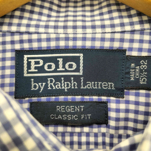 ポロバイラルフローレン Polo by RALPH LAUREN REGENT CLASSIC FIT ギンガムチェックシャツ メンズ 15 1/2-32