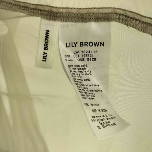 リリーブラウン Lily Brown オーガンザ2wayボウブラウス レディース FREE