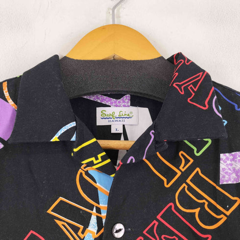 サーフラインハワイ SURF LINE HAWAII 総柄 S/S 開襟シャツ メンズ JPN:L
