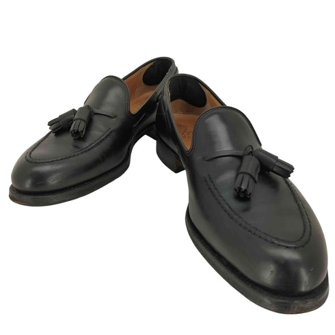 クロケットアンドジョーンズ CROCKETT&JONES CAVENDISH3 カーフレザー タッセル ローファー メンズ US:8.5E