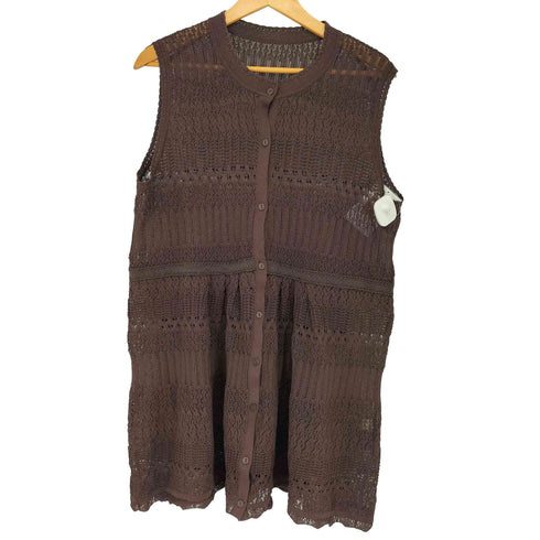 カルヴェン CARVEN クロシェニットワンピース レディース 48