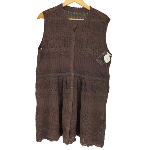 カルヴェン CARVEN クロシェニットワンピース レディース 48