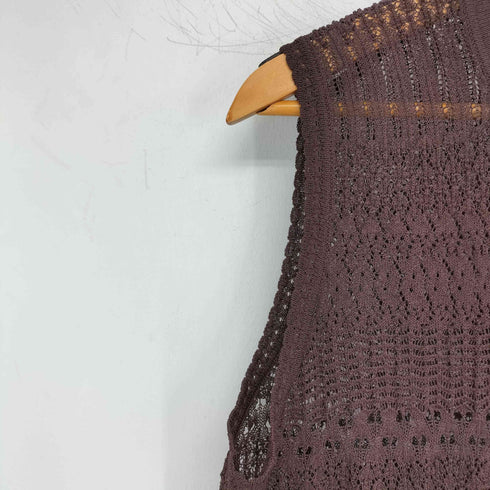 カルヴェン CARVEN クロシェニットワンピース レディース 48