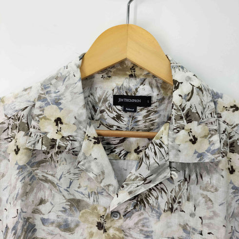 ジムトンプソン JIM THOMPSON フローラル オープンカラーシャツ メンズ L