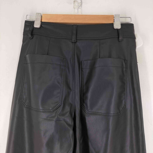 ザラ ZARA ストレートレッグハイウエストフェイクレザーパンツ レディース 38