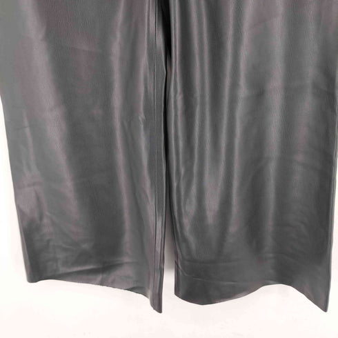 ザラ ZARA ストレートレッグハイウエストフェイクレザーパンツ レディース 38