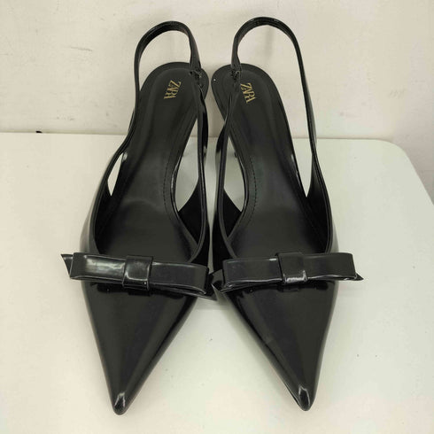 ザラ ZARA リボンエナメルフィニッシュヒール レディース 38