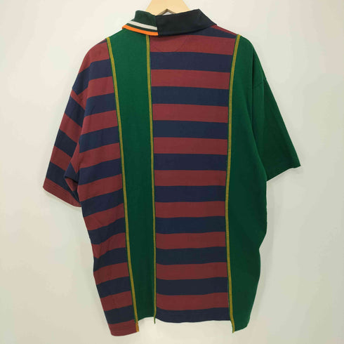 カラービーコン kolor BEACON 21SS ドッキングデザイン マルチカラー ボーダー S/S ポロシャツ メンズ JPN:3