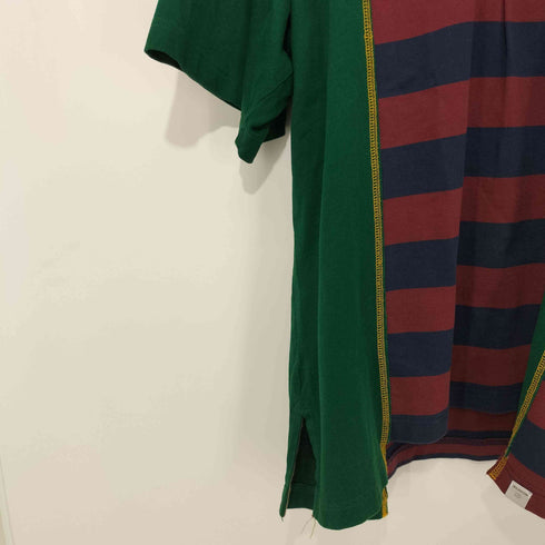 カラービーコン kolor BEACON 21SS ドッキングデザイン マルチカラー ボーダー S/S ポロシャツ メンズ JPN:3