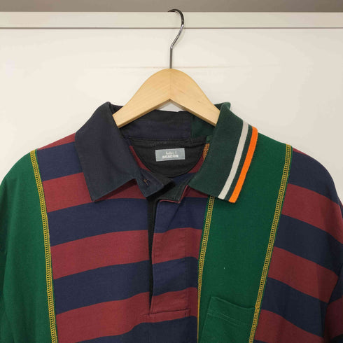 カラービーコン kolor BEACON 21SS ドッキングデザイン マルチカラー ボーダー S/S ポロシャツ メンズ JPN:3