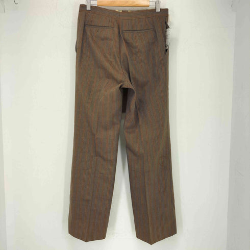 isobe&co.アルミTALON ストライプ スラックス SUPERFINE WORSTED メンズ