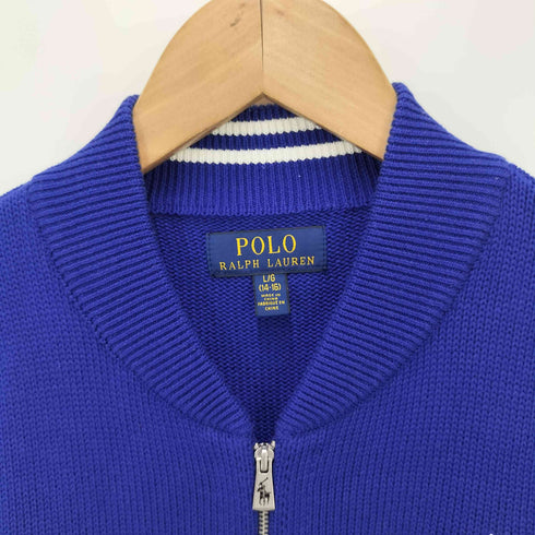 ポロバイラルフローレン Polo by RALPH LAUREN ビックポニー コットン ジップニット ドライバーズニット レディース JPN:L