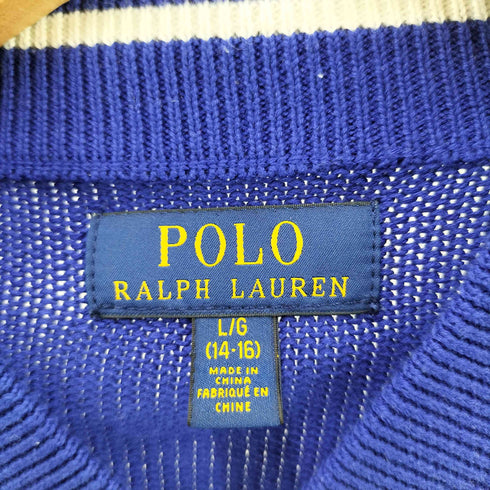 ポロバイラルフローレン Polo by RALPH LAUREN ビックポニー コットン ジップニット ドライバーズニット レディース JPN:L