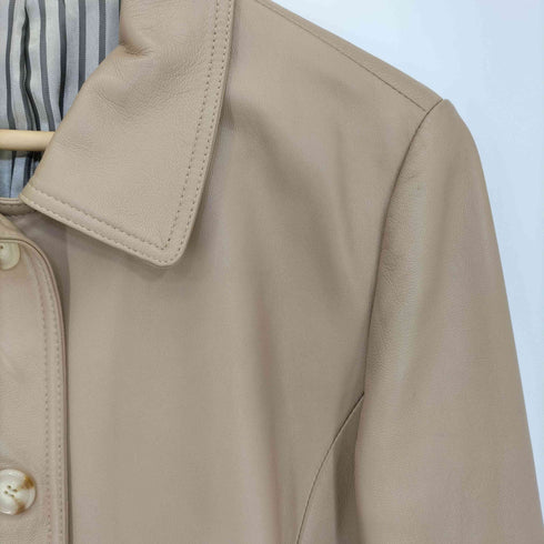 バナナリパブリック BANANA REPUBLIC フェイクレザー シングルライダースジャケット レディース JPN:L