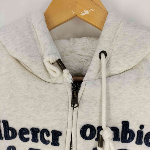 アバクロンビーアンドフィッチ Abercrombie & Fitch ロゴ 裏ボア ジップアップパーカー メンズ import:L