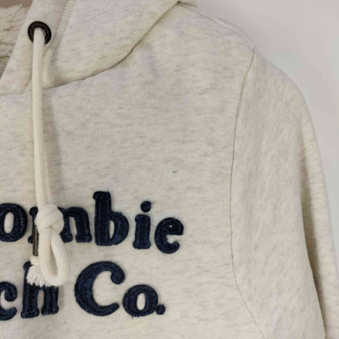 アバクロンビーアンドフィッチ Abercrombie & Fitch ロゴ 裏ボア ジップアップパーカー メンズ import:L