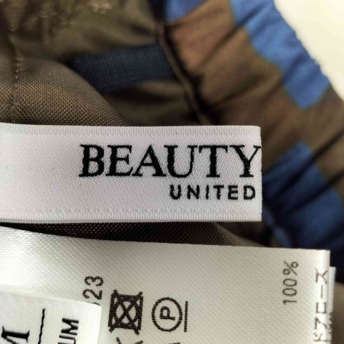 ビューティーアンドユースユナイテッドアローズ BEAUTY & YOUTH UNITED ARROWS ポリエステルサテン チェックパネル パンツ レディース JPN:M
