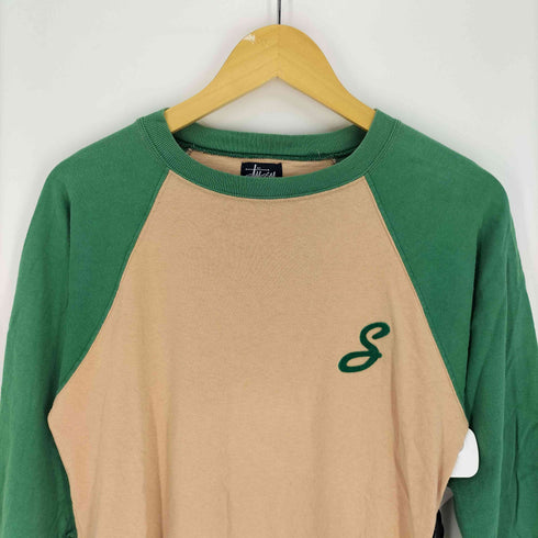 ステューシー Stussy 90S USA製 紺タグ Sロゴ Q/S ラグランスリーブ Tシャツ メンズ import:S