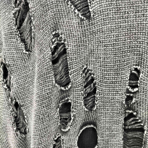 ダンケシェーン Danke Schon PIGMENT DAMAGE KNIT NOSLEEVE HOODIE メンズ F