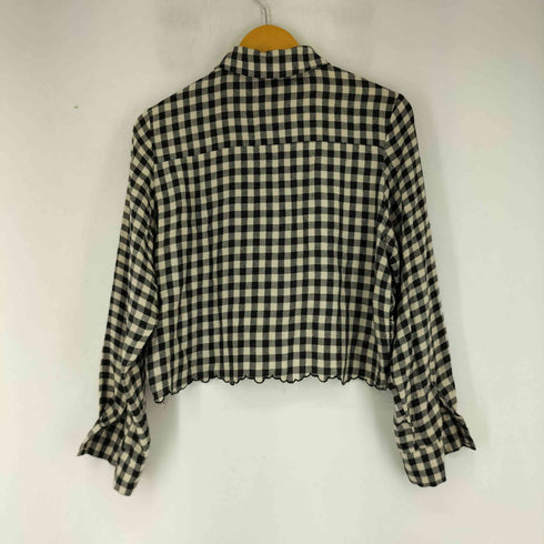 ザラ ZARA 刺繍入りギンガムチェックシャツ レディース XS