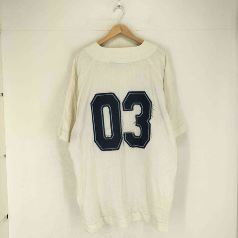 HARLEMSTREETLEAGUE リネン100 ベースボールシャツ メンズ 2XL