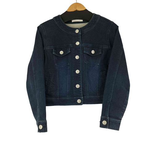 セシルマクビー CECIL McBEE ノーカラーデニムジャケット レディース M
