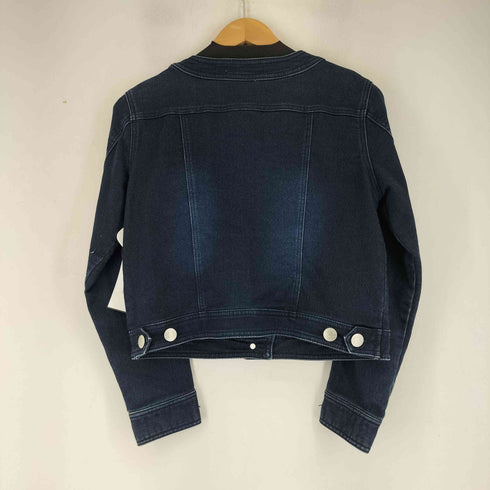 セシルマクビー CECIL McBEE ノーカラーデニムジャケット レディース M