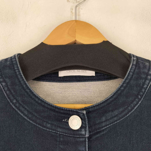 セシルマクビー CECIL McBEE ノーカラーデニムジャケット レディース M