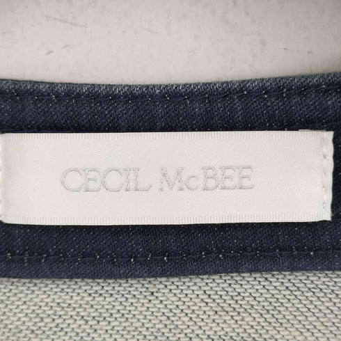 セシルマクビー CECIL McBEE ノーカラーデニムジャケット レディース M