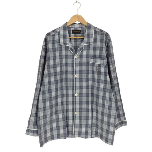 ジャンニヴァレンティノ GIANNI VALENTINO ロゴ刺繍パジャマシャツ メンズ LL