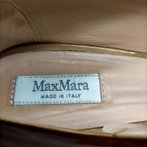 マックスマーラ MAX MARA ポインテッドトゥ パテントレザー エナメル パンプス レディース 36 1/2
