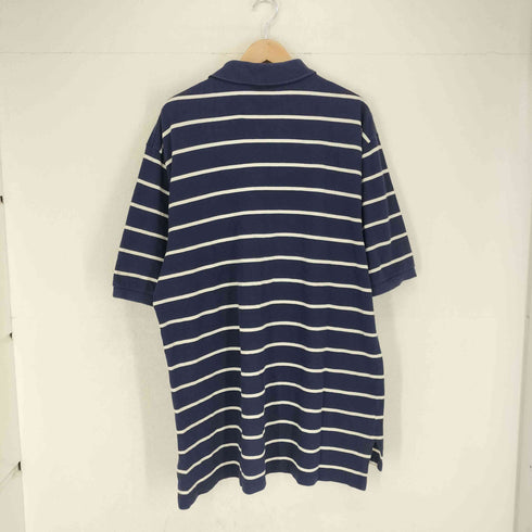 ポロバイラルフローレン Polo by RALPH LAUREN 90s ボーダー柄 ポニー刺繍ポロシャツ メンズ XLT TALL