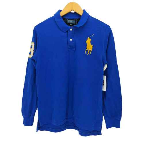 ポロバイラルフローレン Polo by RALPH LAUREN ビッグポニー 刺繍 長袖 ポロ シャツ レディース L(14-16) 160/80