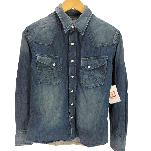 ラングラー Wrangler W1927 BLUE BELL 復刻タグ ウエスタン デニム シャツ メンズ JPN:S