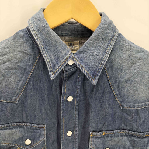 ラングラー Wrangler W1927 BLUE BELL 復刻タグ ウエスタン デニム シャツ メンズ JPN:S