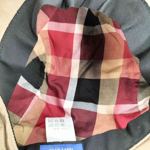 ブルーレーベルクレストブリッジ BLUE LABEL CRESTBRIDGE 裏地チェック ウール キャスケット レディース 57cm