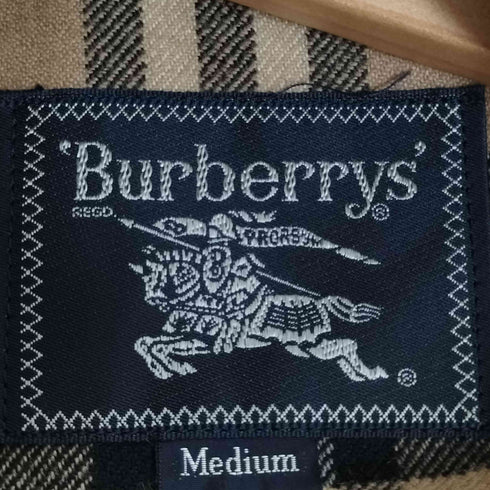 バーバリーズ BURBERRYS 90s 裏地ノバチェック ウール 裾ロゴ スウィングトップ メンズ import:M
