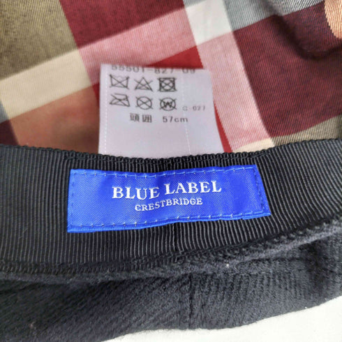 ブルーレーベルクレストブリッジ BLUE LABEL CRESTBRIDGE 裏地チェック ウール キャスケット レディース 57cm