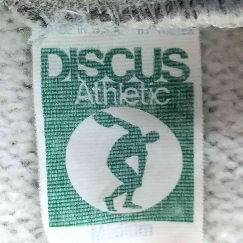 ディスカス アスレチック Discus Athletic 70-80s USA製 霜降り 無地 ブランク ジップ フーディー パーカー IDEAL ジップ 短丈 メンズ import:M