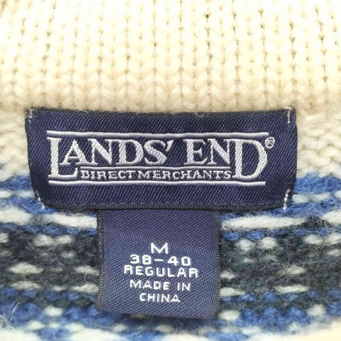 ランズエンド LANDS END ノルディック柄 ハーフジップニット メンズ import:M