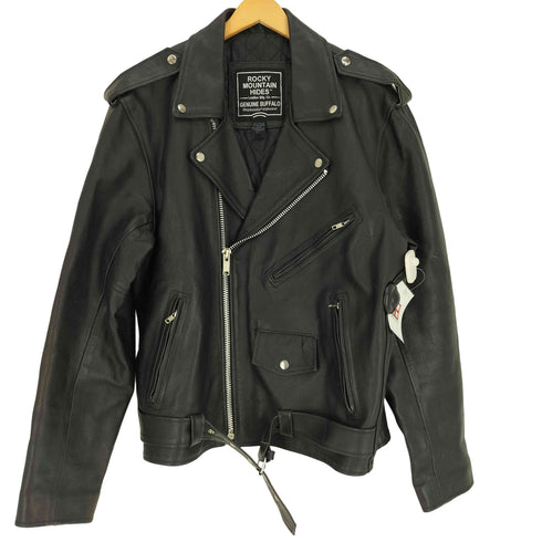 ROCKY MOUNTAIN HIDES バッファロー レザー ダブル ライダース ジャケット メンズ import:L