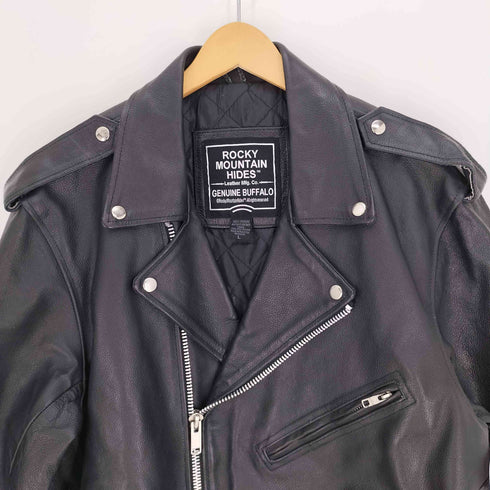 ROCKY MOUNTAIN HIDES バッファロー レザー ダブル ライダース ジャケット メンズ import:L