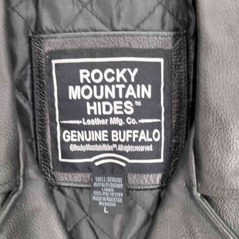 ROCKY MOUNTAIN HIDES バッファロー レザー ダブル ライダース ジャケット メンズ import:L