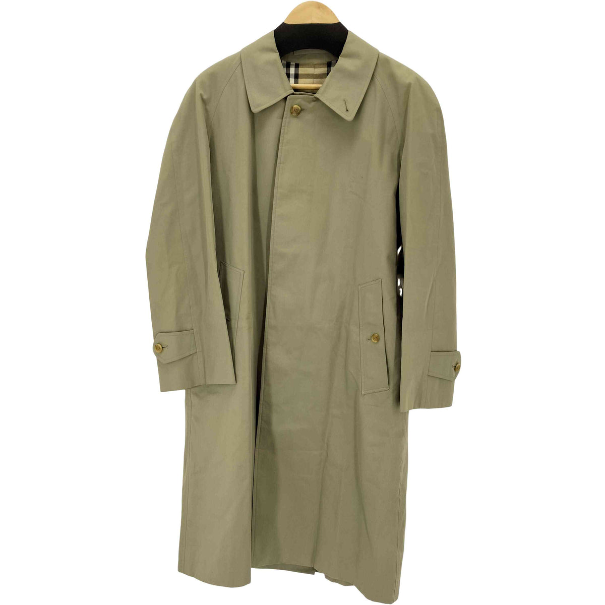 バーバリーズ BURBERRYS 英国製 裏地ノバチェック 比翼ステンカラー