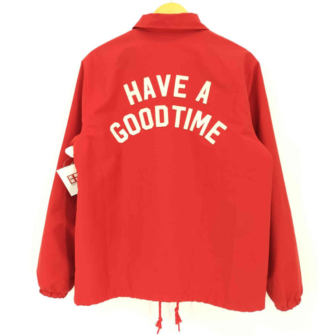 ハブアグッドタイム HAVE A GOOD TIME ポリエステル ワッペン刺繍 コーチジャケット メンズ import:M