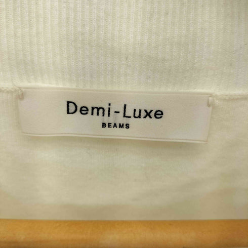 デミルクスビームス Demi-Luxe BEAMS パフスリーブ クルーネックニット レディース