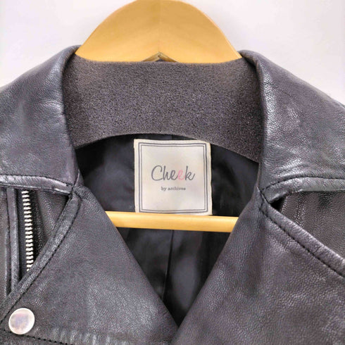 チーク cheek 山羊革 ダブルライダースジャケット レディース JPN:M